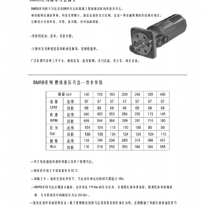 BMRB剎車(chē)系列擺線液壓馬達(dá)